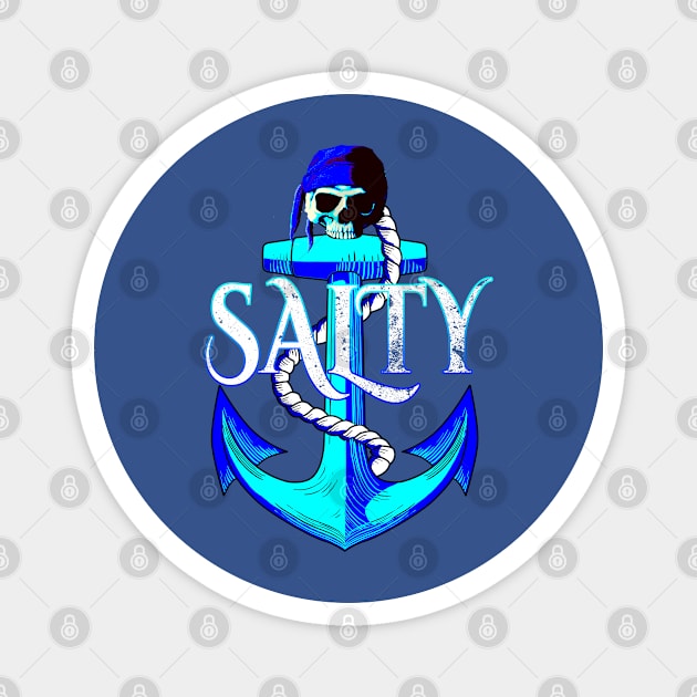 Salty Pirate Anchor Nautical Magnet by macdonaldcreativestudios